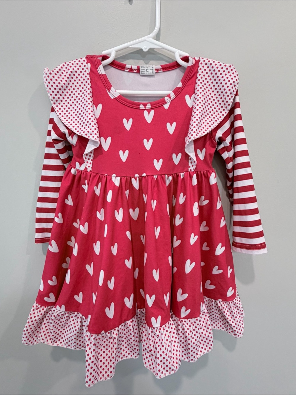 Boutique Valentine’s Heart Flutter Sleeve Dress | 18 Months